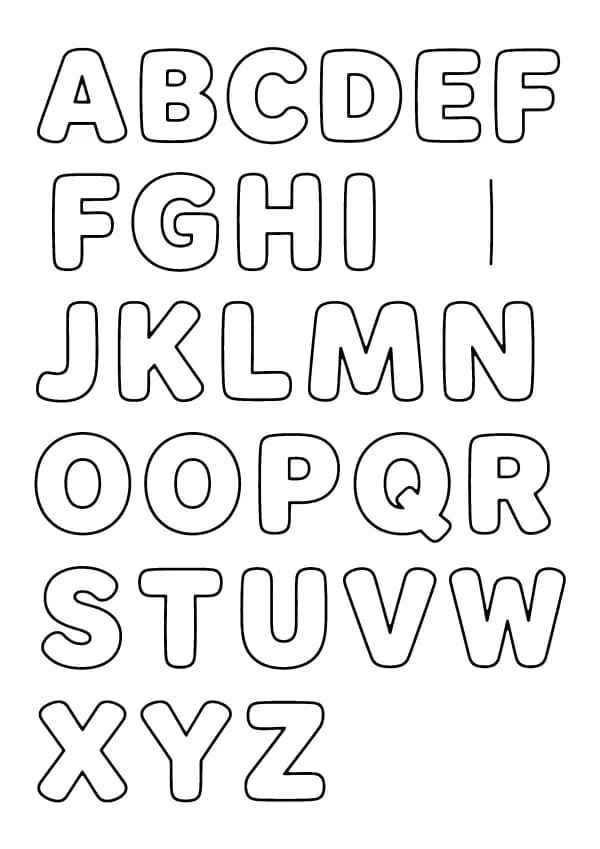 Alphabet coloring pages