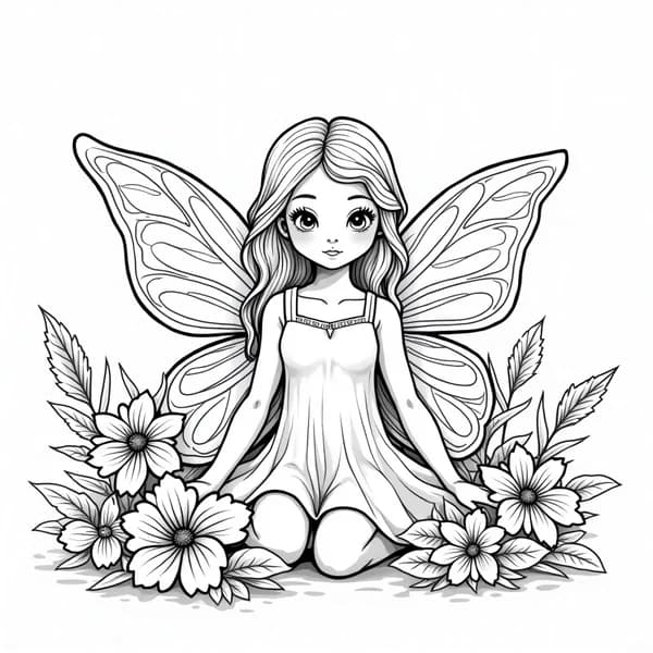 Fairy Coloring Pages - Free Printable Sheets thumbnail