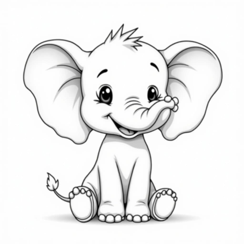 Baby Elephant coloring page