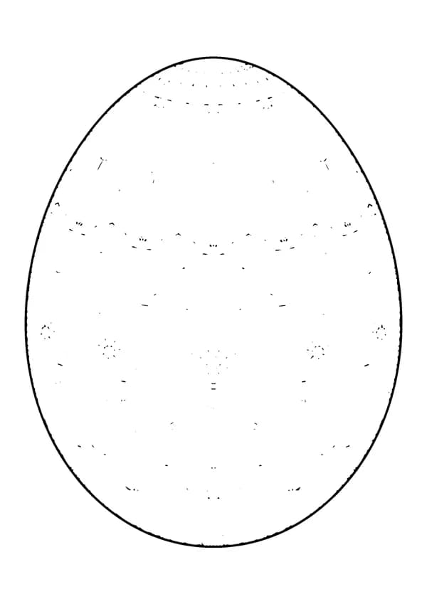 Printable hand-drawn Easter Egg Close-Up coloring page