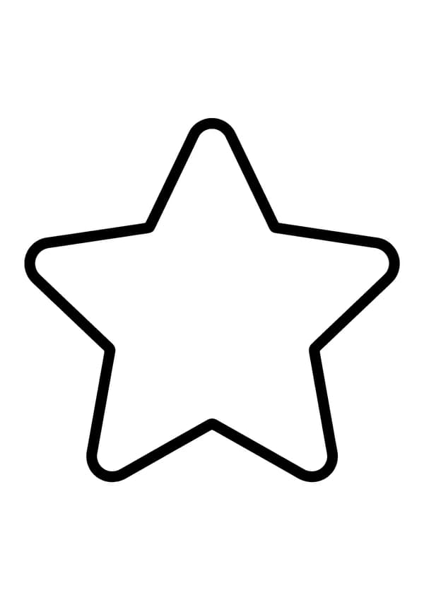 Printable hand-drawn Easy Toddler Star coloring page