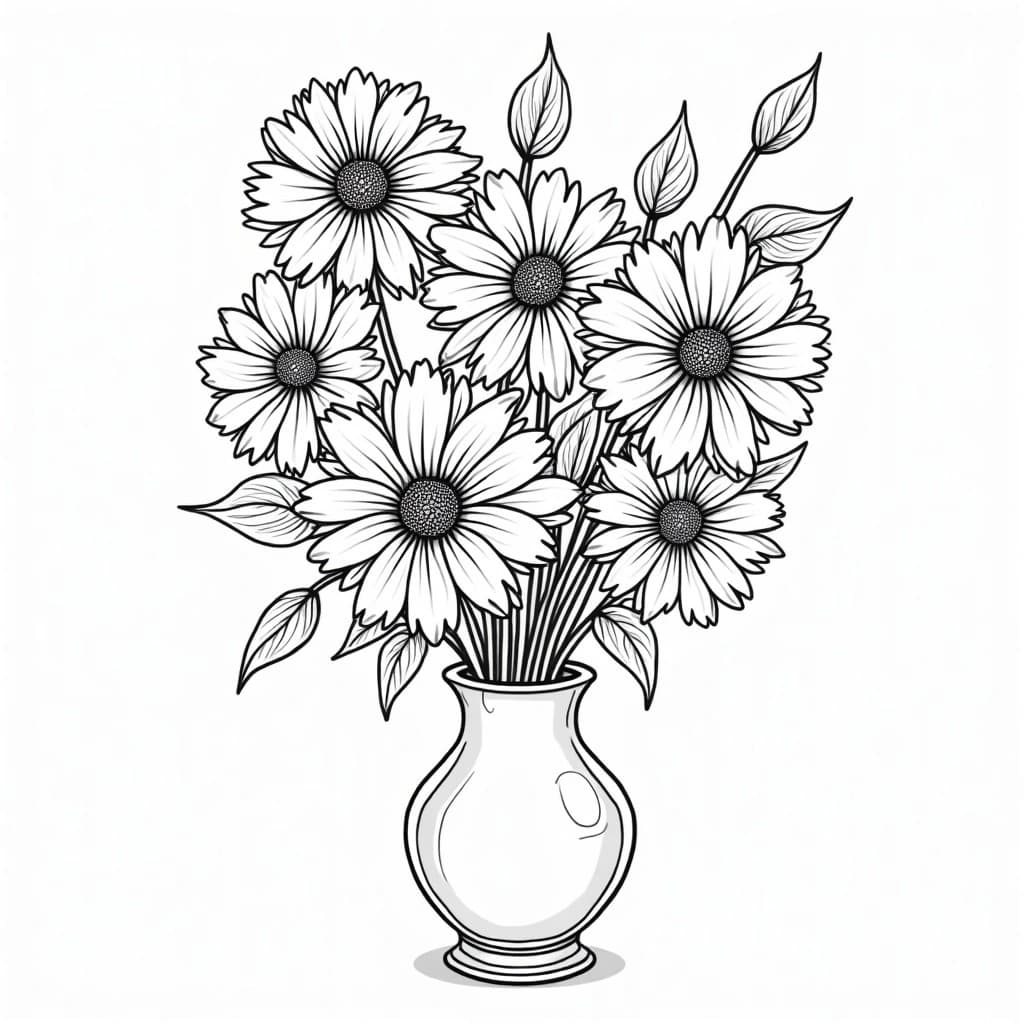 Flower Bouquet coloring page