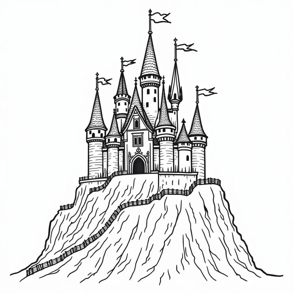 Magic Castle coloring page