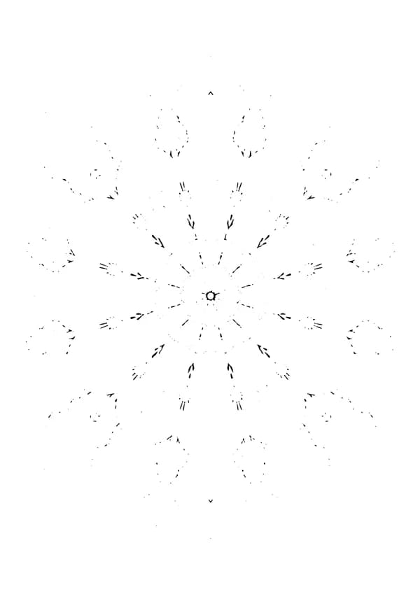 Printable hand-drawn Mandala Center Close-Up coloring page