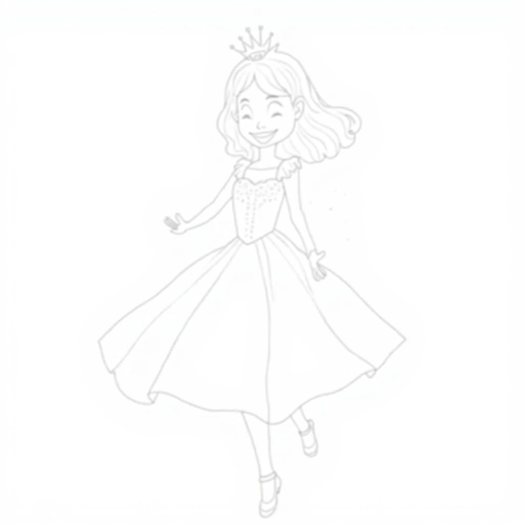 Princess Dress coloring page