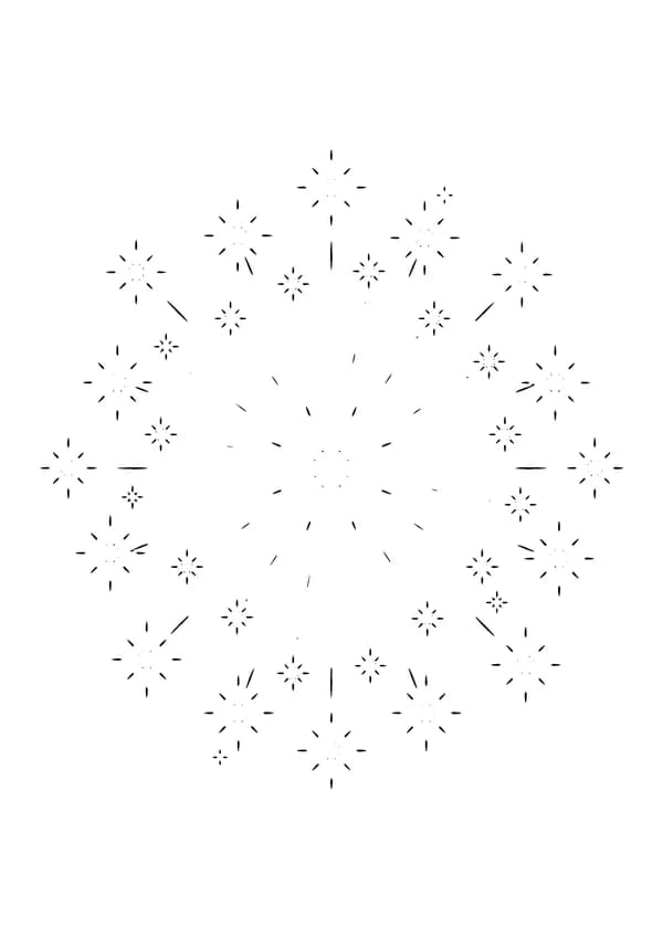 Printable hand-drawn Twinkling Sparkle Star coloring page