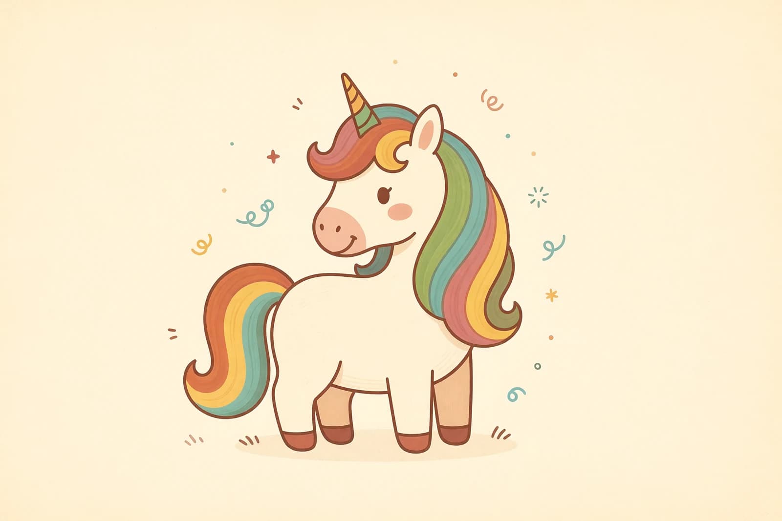 Illustration for How to Draw a Unicorn (Easy Step-by-Step)