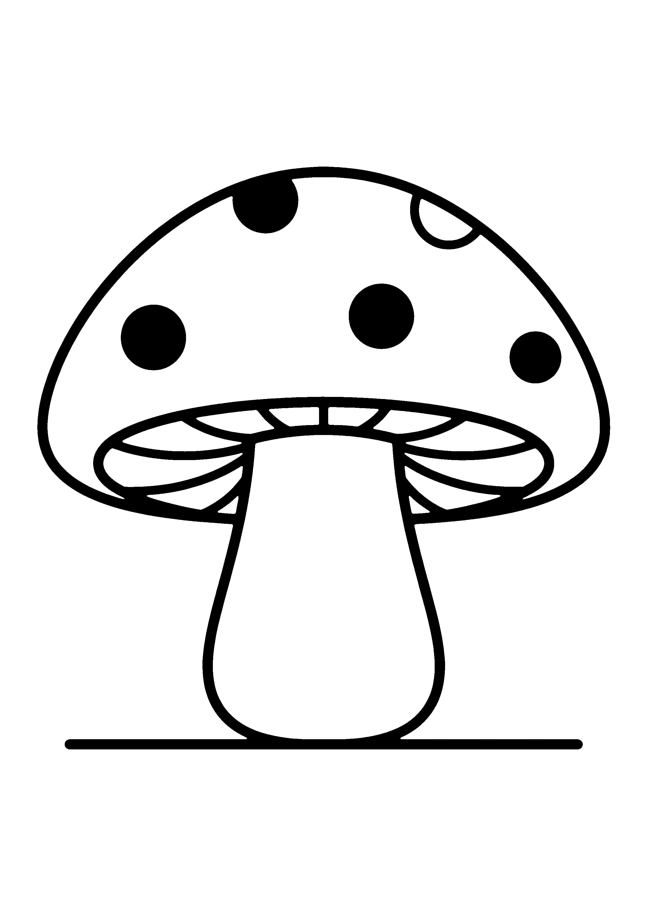Printable hand-drawn Big Easy Mushroom coloring page