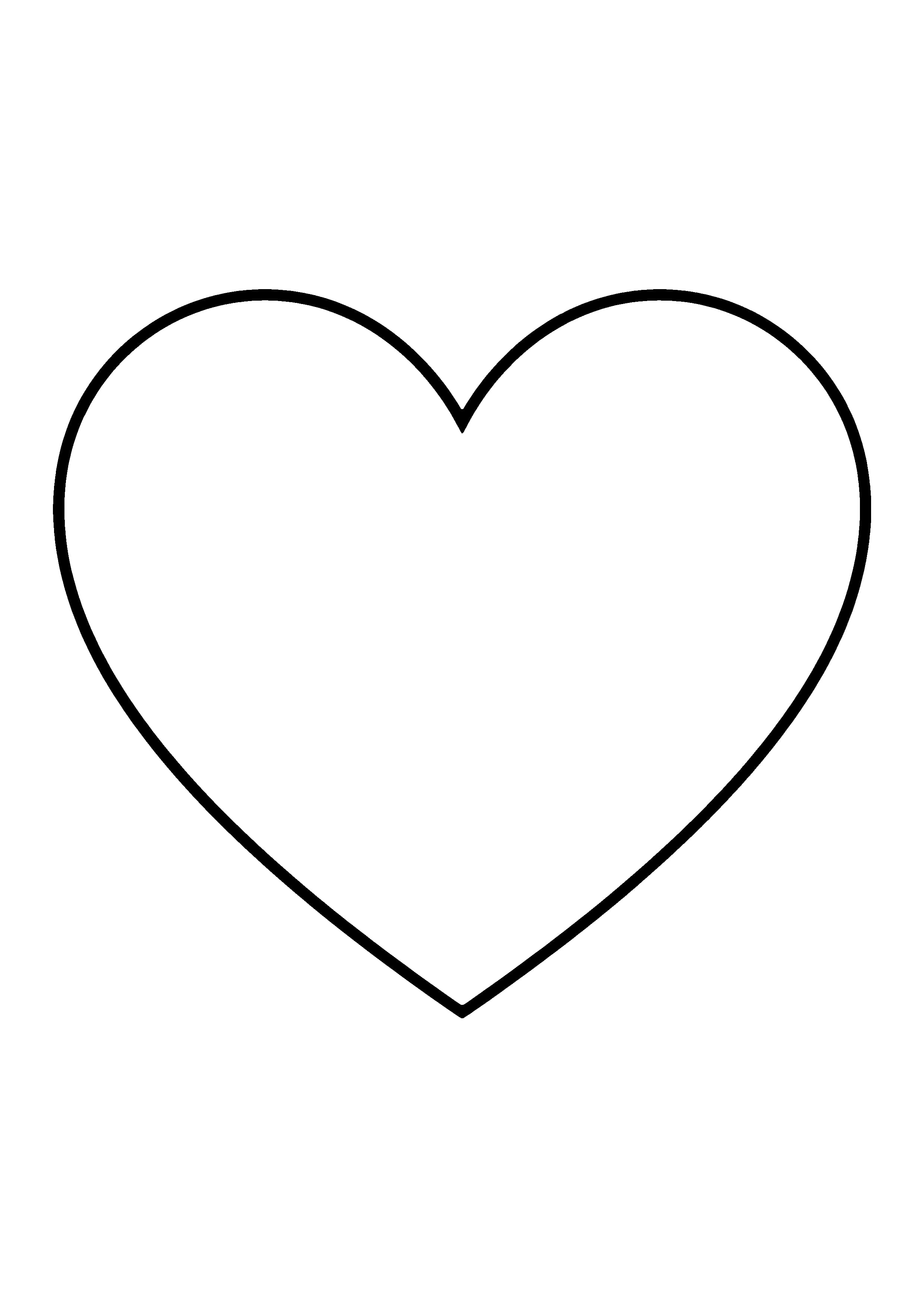 Printable hand-drawn Big Simple Heart coloring page