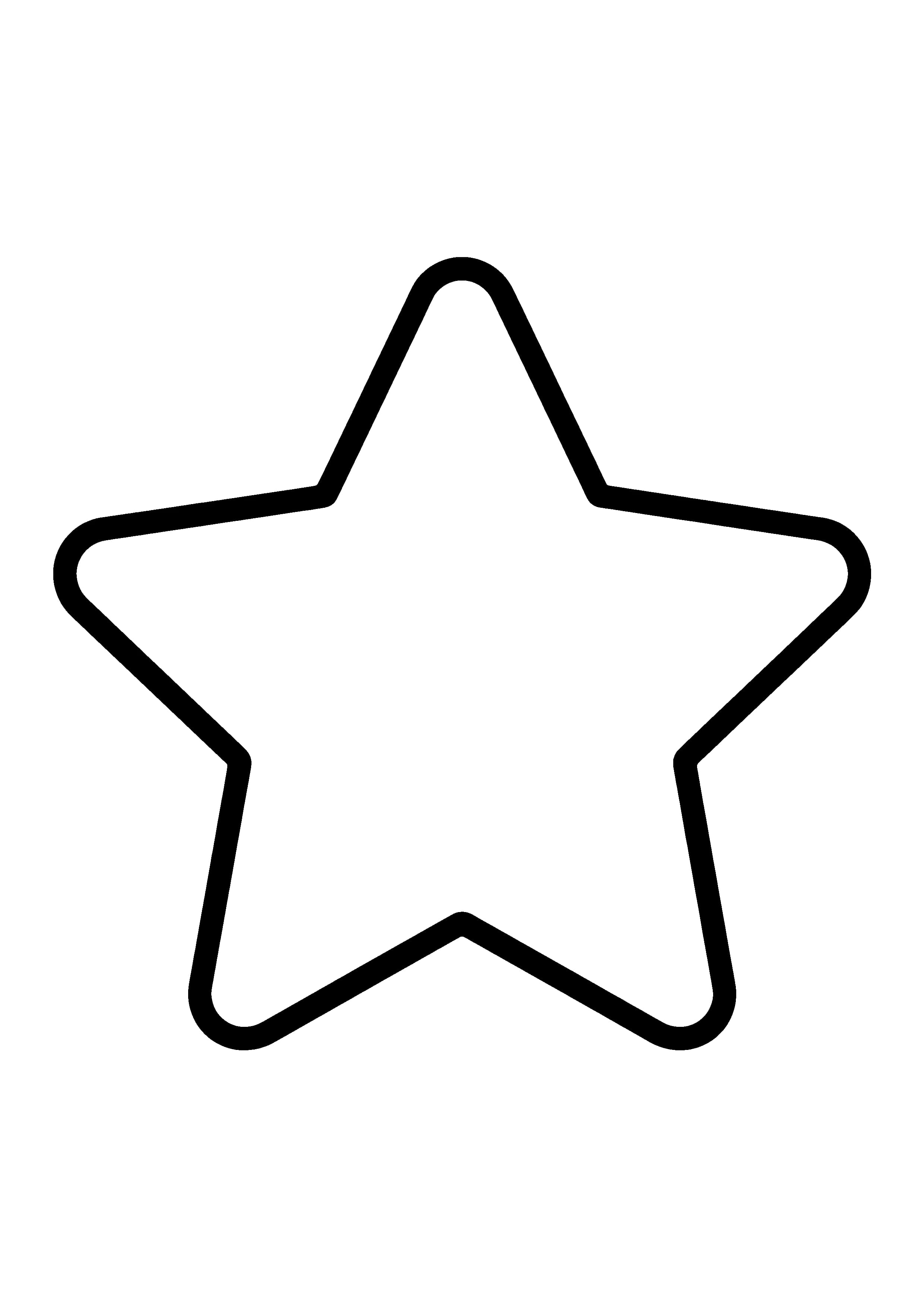 Printable hand-drawn Easy Toddler Star coloring page