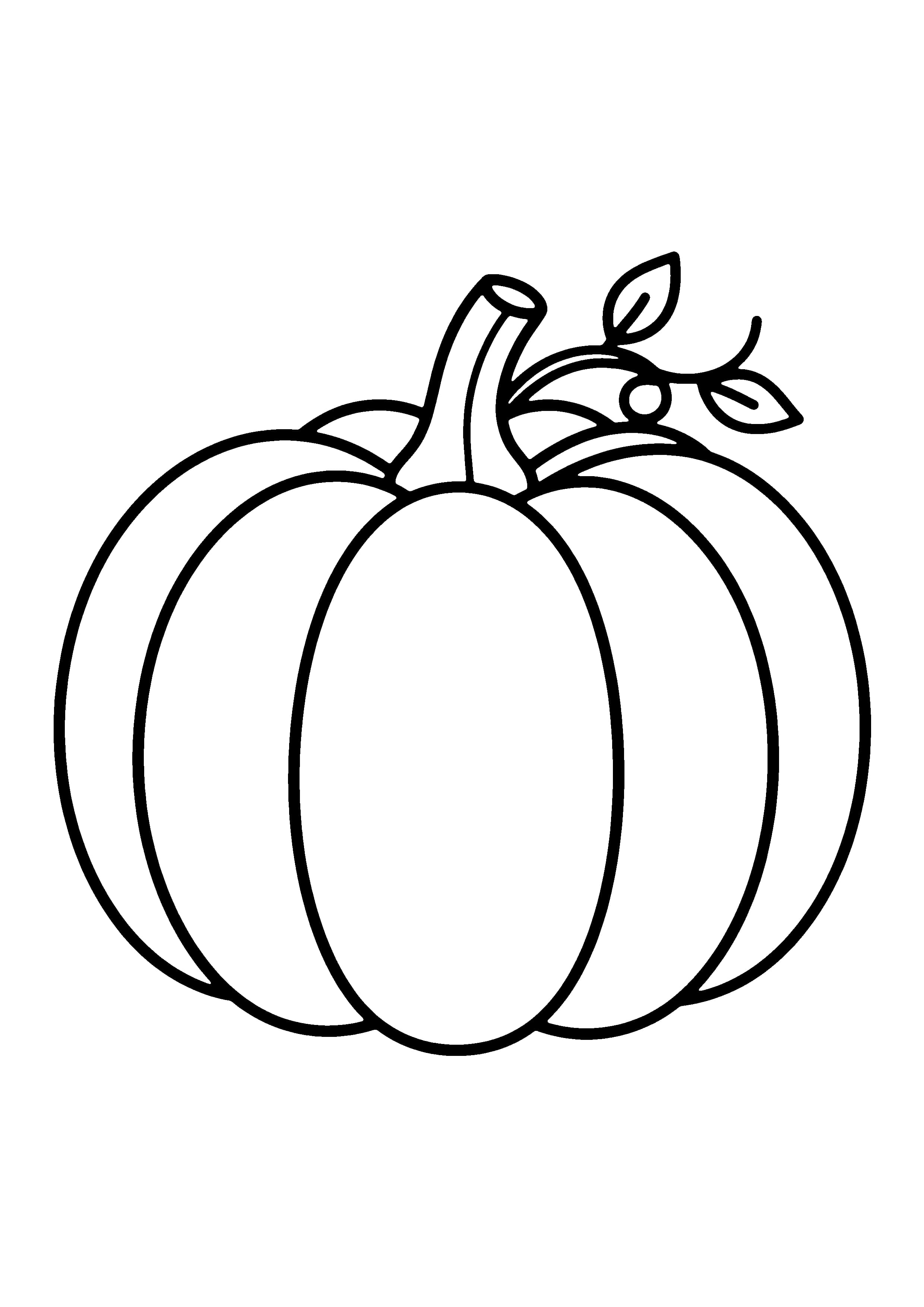 Printable hand-drawn Fall Pumpkin coloring page