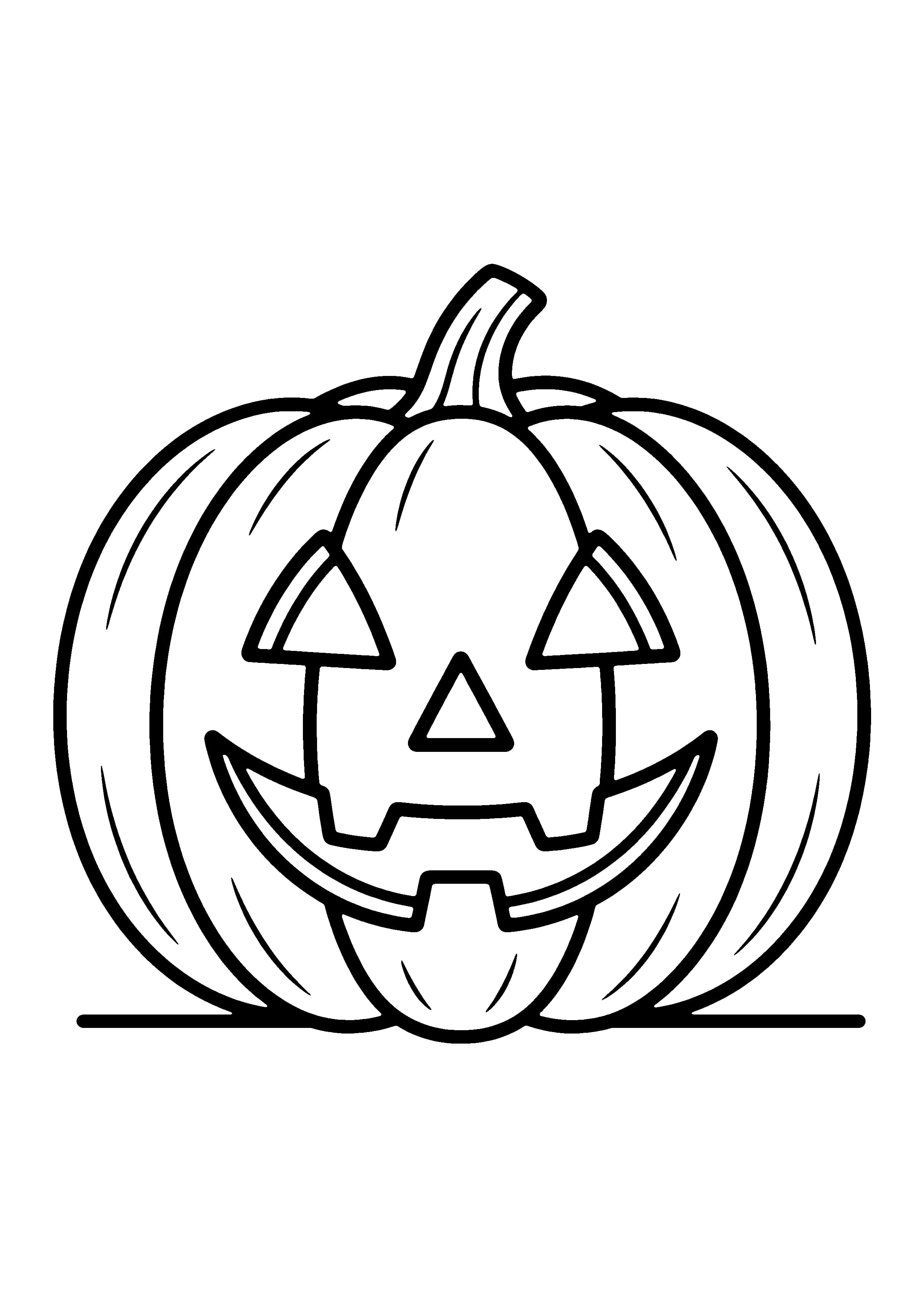 Printable hand-drawn Jack-o'-Lantern coloring page