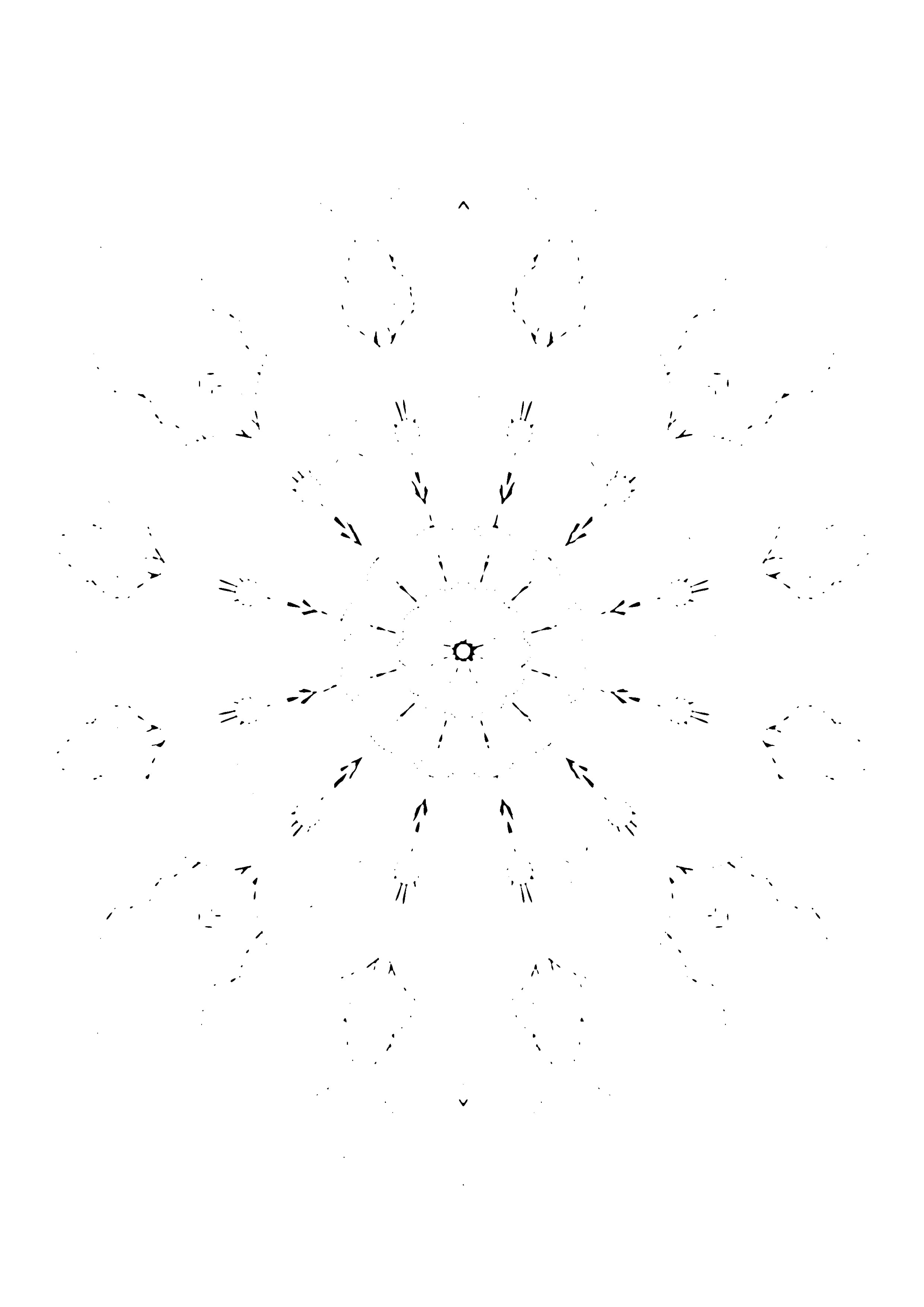 Printable hand-drawn Mandala Center Close-Up coloring page