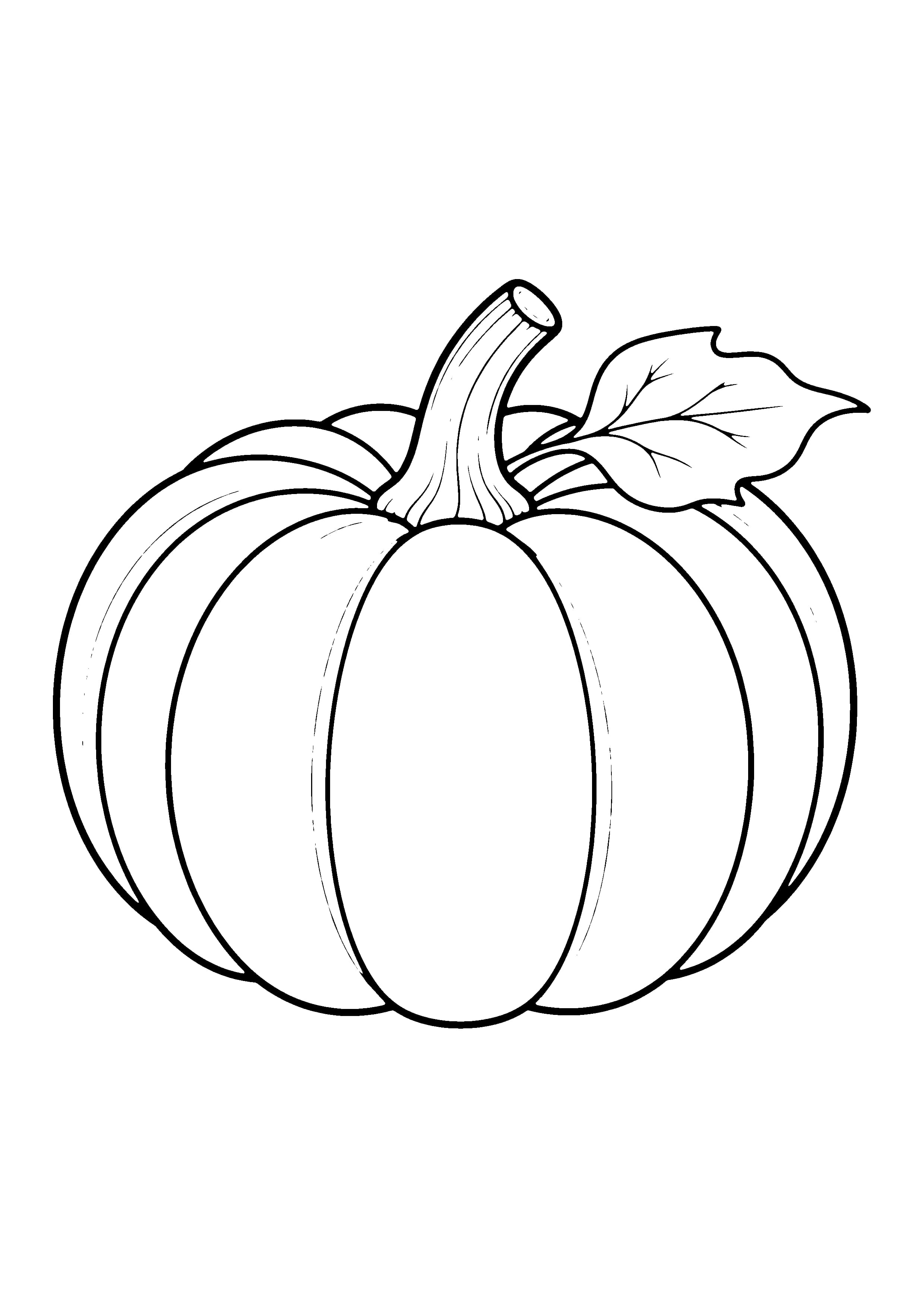 Printable hand-drawn Pumpkin Close-Up coloring page
