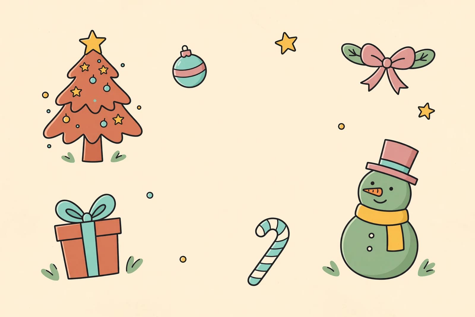 Illustration for 50 Christmas Drawing Ideas (Easy & Festive)