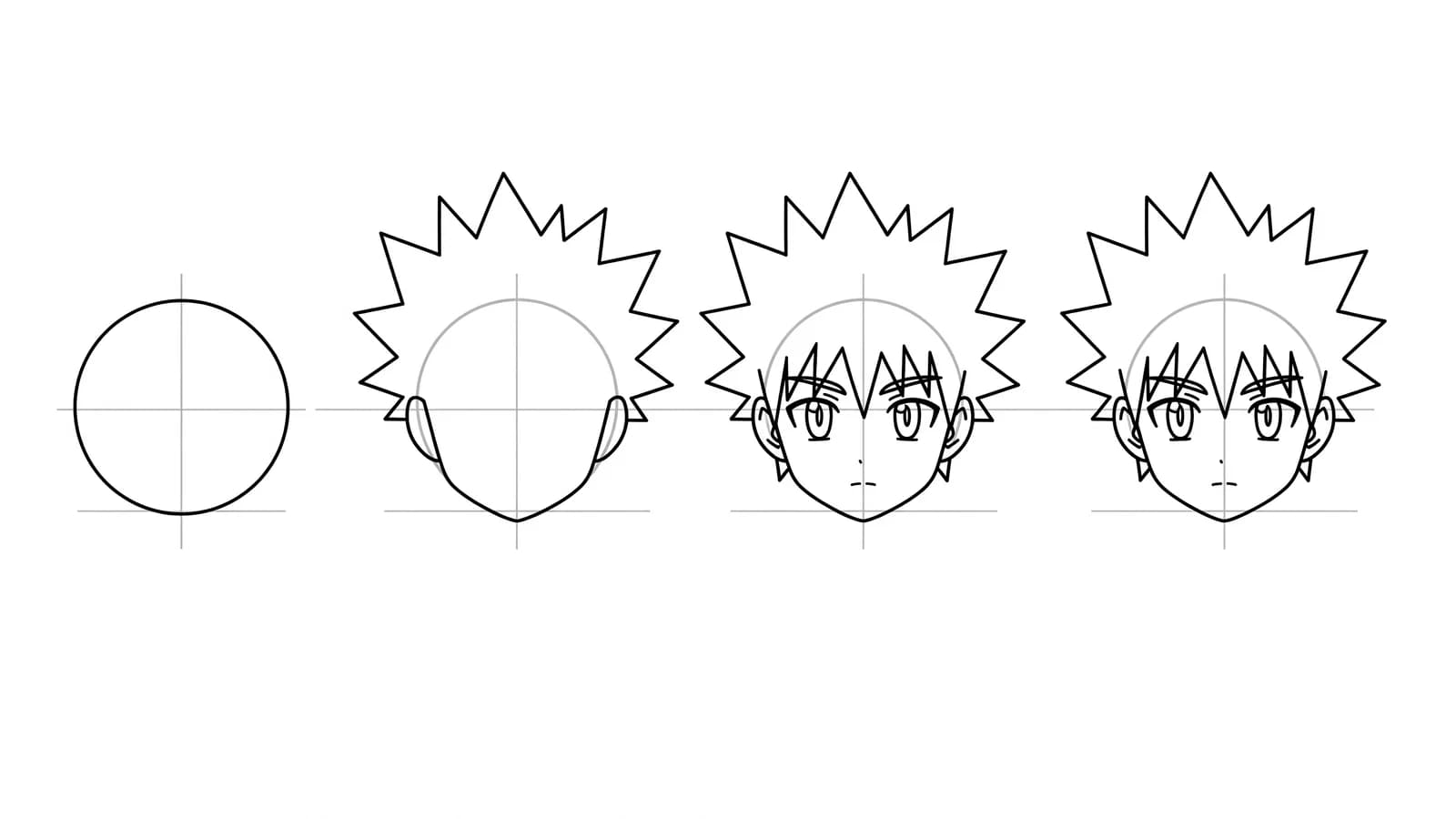 Step-by-step: how to draw Goku in four stages