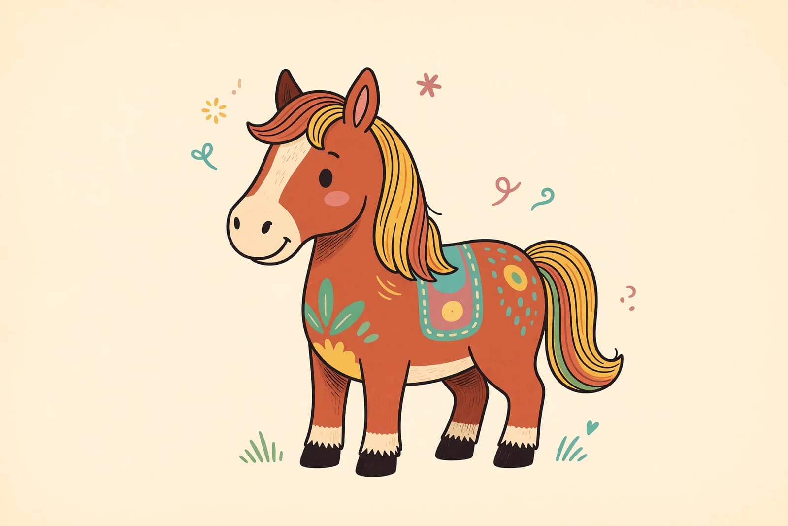 Illustration for How to Draw a Horse (Easy Step-by-Step)