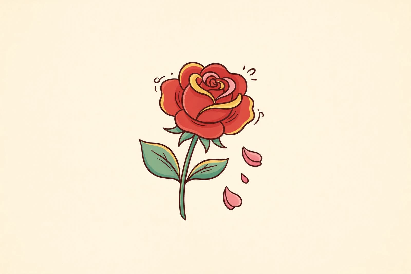 Illustration for How to Draw a Rose (Easy Step-by-Step)